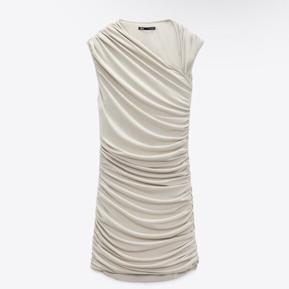 Zara short dress with ruching - Picture 7 of 7